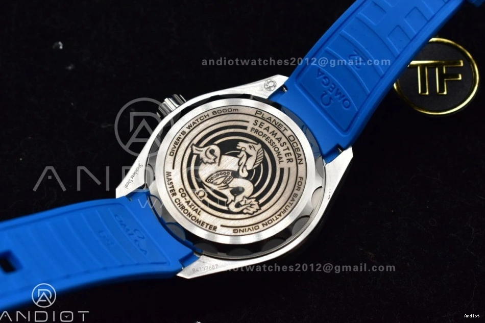 Ultra Blue 1:1 Ceramic 6000M Rubber Black Black SS Seamaster Dial TF Strap Best A2824 Bezel Deep Edition on 1218